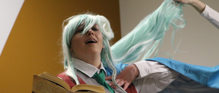 A Kinjin member in cosplay